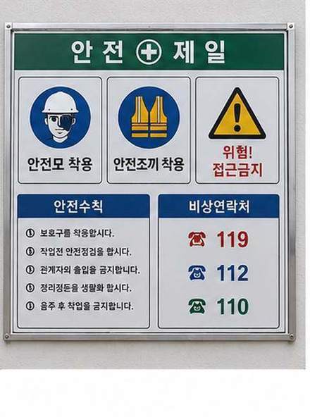 안전보건표지 예시 이미지